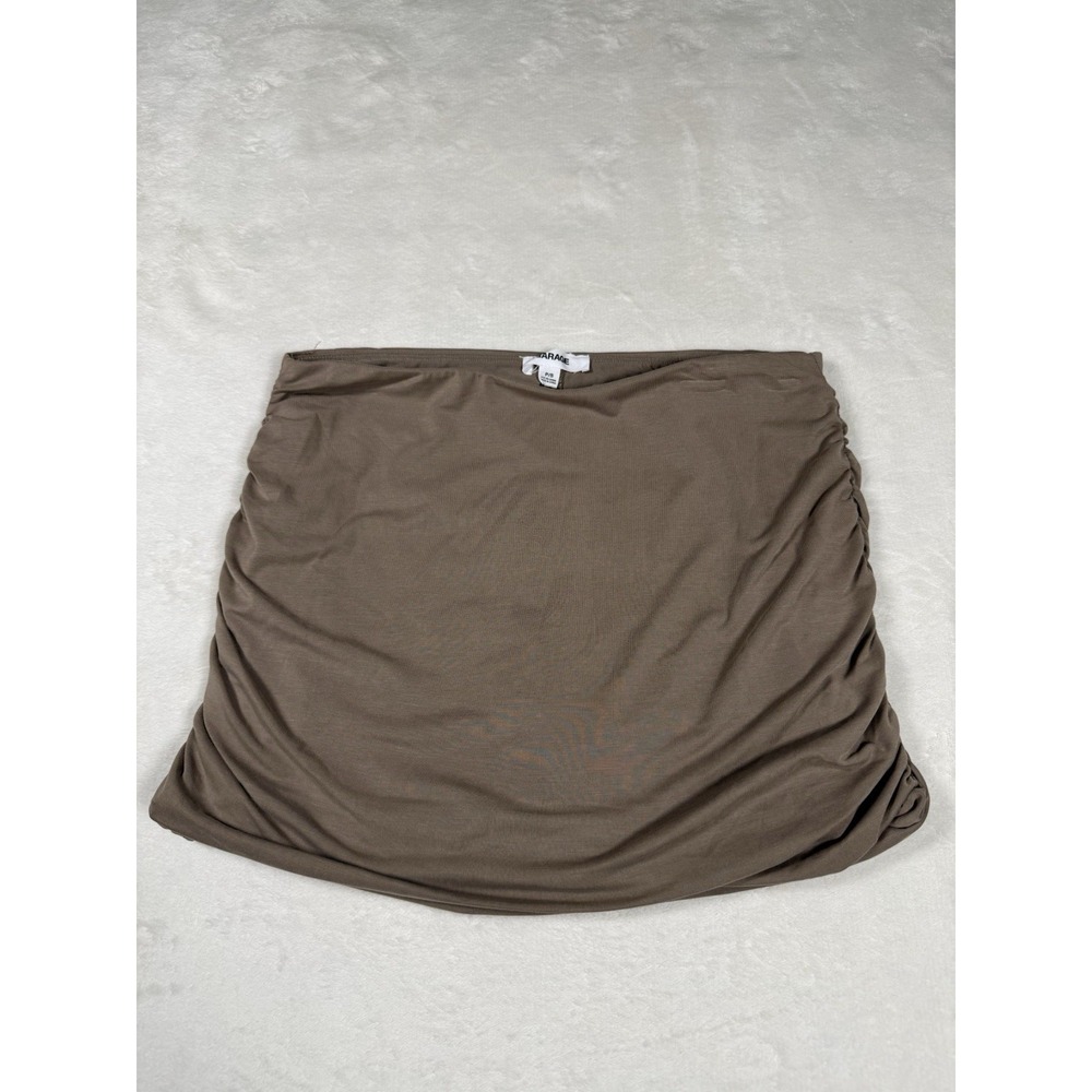 NWT Garage Mini Ruched Skort Womens Small Wild Mushroom Brown Y2K Skirt Shorts